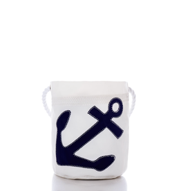 Sea Bags Bucket Bag Navy Anchor on White