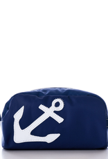Sea Bags Toiletry Bag White Anchor on Navy