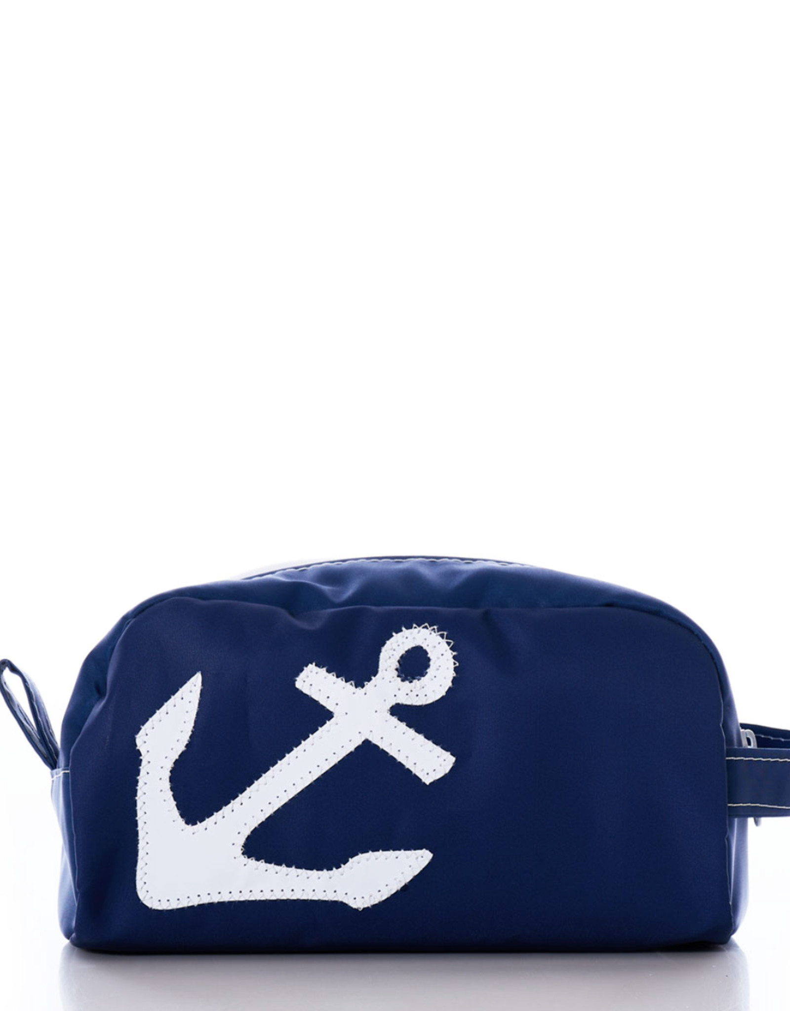 Sea Bags Toiletry Bag White Anchor on Navy