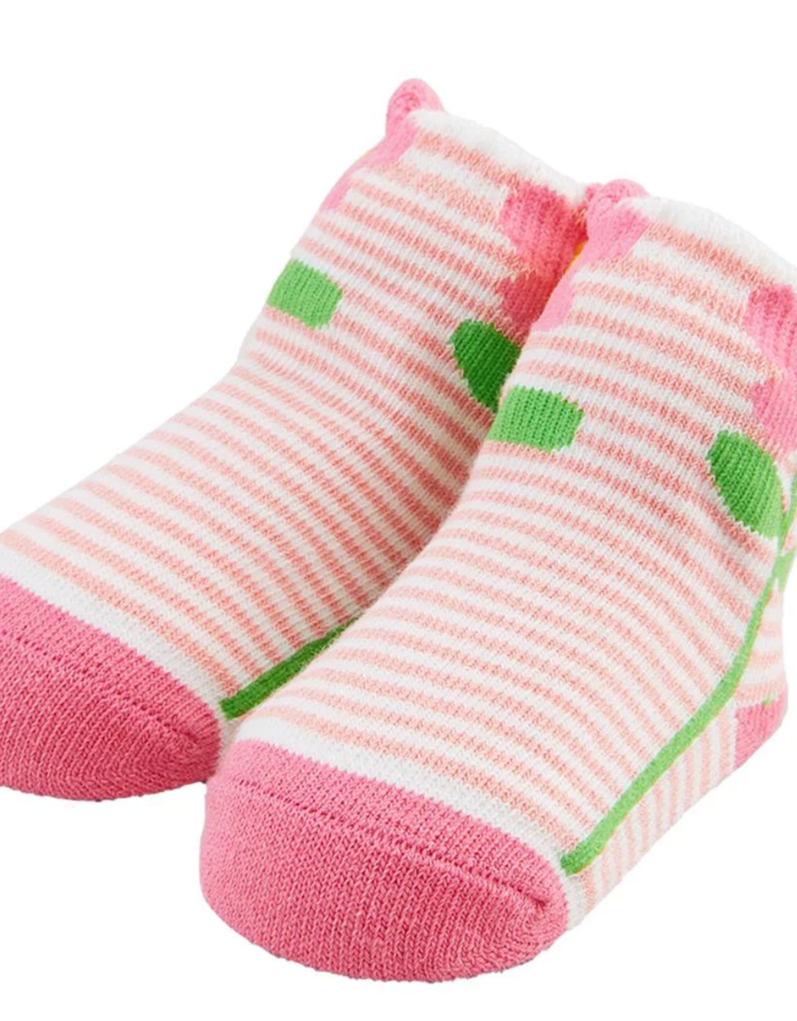 Mudpie Flower Striped Socks