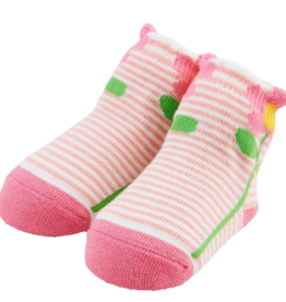 Mudpie Flower Striped Socks