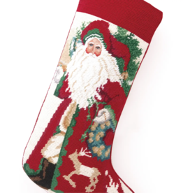 Stocking Snowflake Santa w/ Reindeer