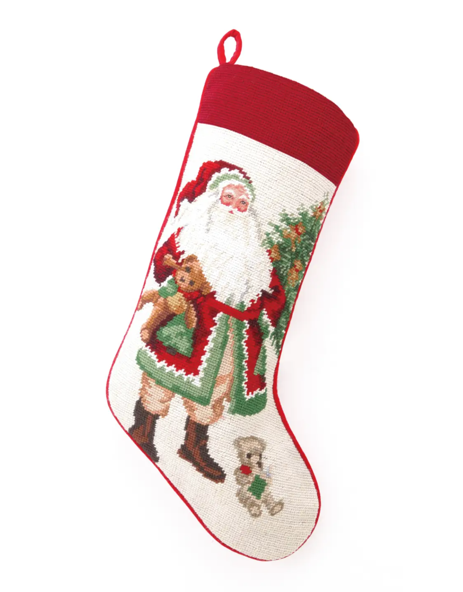 Stocking Santa Teddy Bear