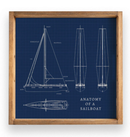 Rustic Marlin Sailboat Anatomy Tray