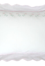 gerbrend Creations Pillow Pink Flange w/ Flowers 12x16