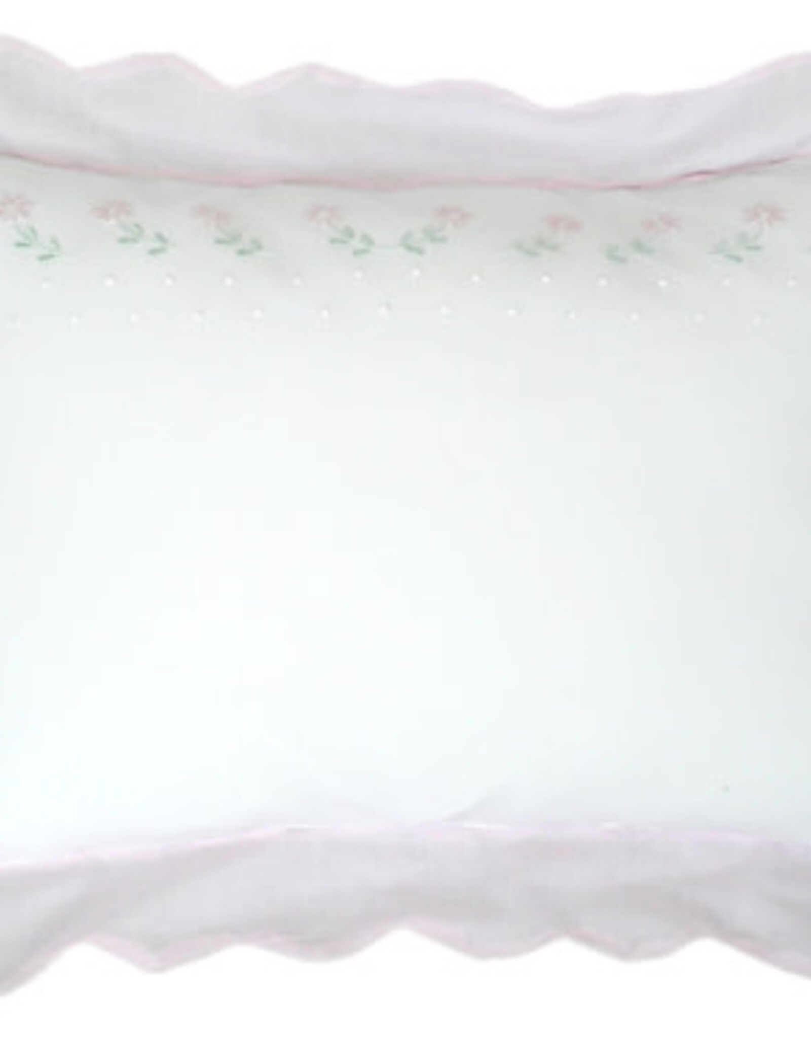 gerbrend Creations Pillow Pink Flange w/ Flowers 12x16