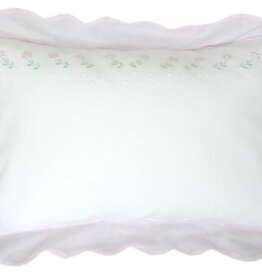 gerbrend Creations Pillow Pink Flange w/ Flowers 12x16