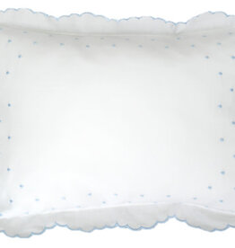 gerbrend Creations Pillow Scallops & Swiss Dots Blue