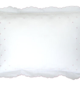 gerbrend Creations Pillow Scallops  & Swiss Dots Pink
