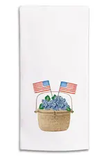 Rustic Marlin Towel Hydrangea Flag Basket