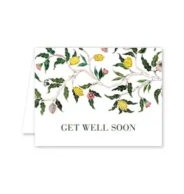 Card Brocade Botanical Get Well