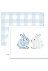 Dogwood Hill Card Porcelain Bunny Blue