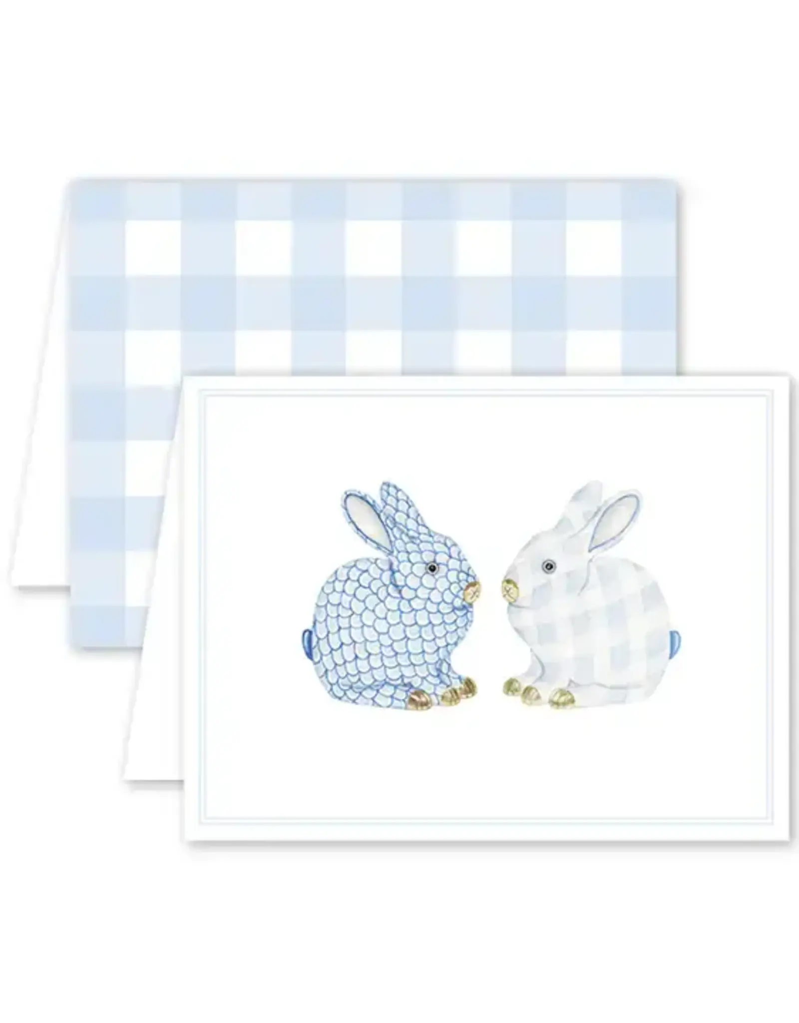 Dogwood Hill Card Porcelain Bunny Blue