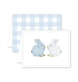Dogwood Hill Card Porcelain Bunny Blue