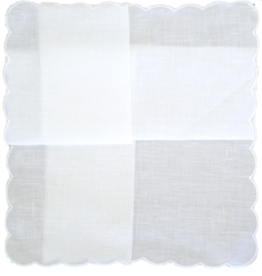 gerbrend Creations Hankie Linen Scallop Edge