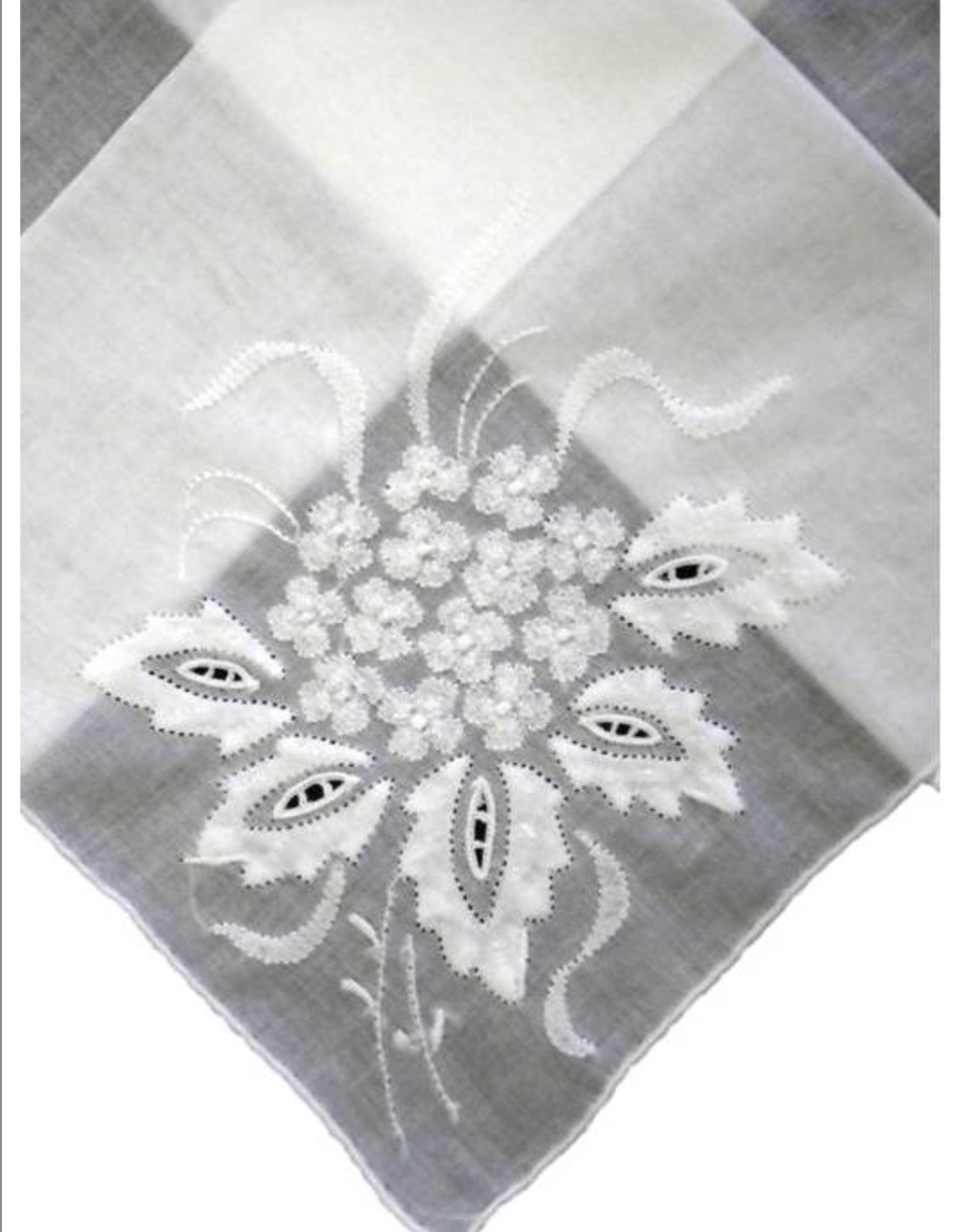 gerbrend Creations Hankie Madeira Cotton Embroidery White