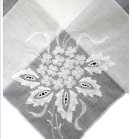 gerbrend Creations Hankie Madeira Cotton Embroidery White