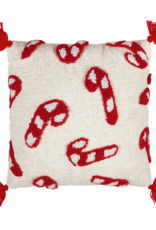 Candy Cane Tufted Pillow