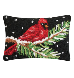 Cardinal on Branch Pillow