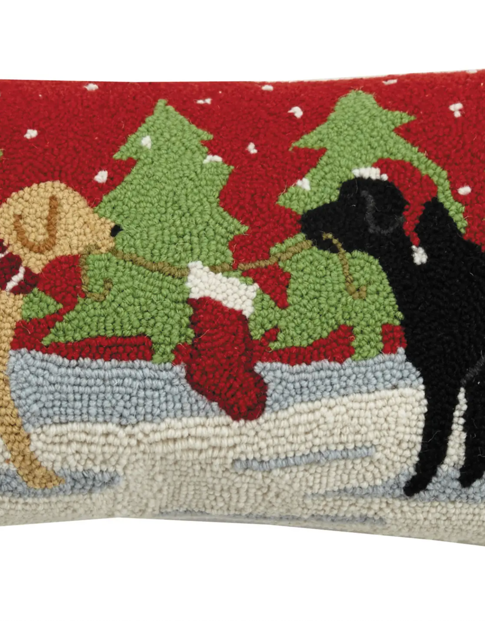Playful Xmas Dogs Pillow