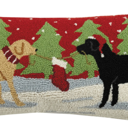 Playful Xmas Dogs Pillow