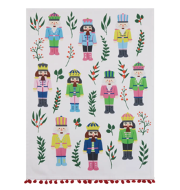 Towel Vintage Nutcrackers w/Pom Pom