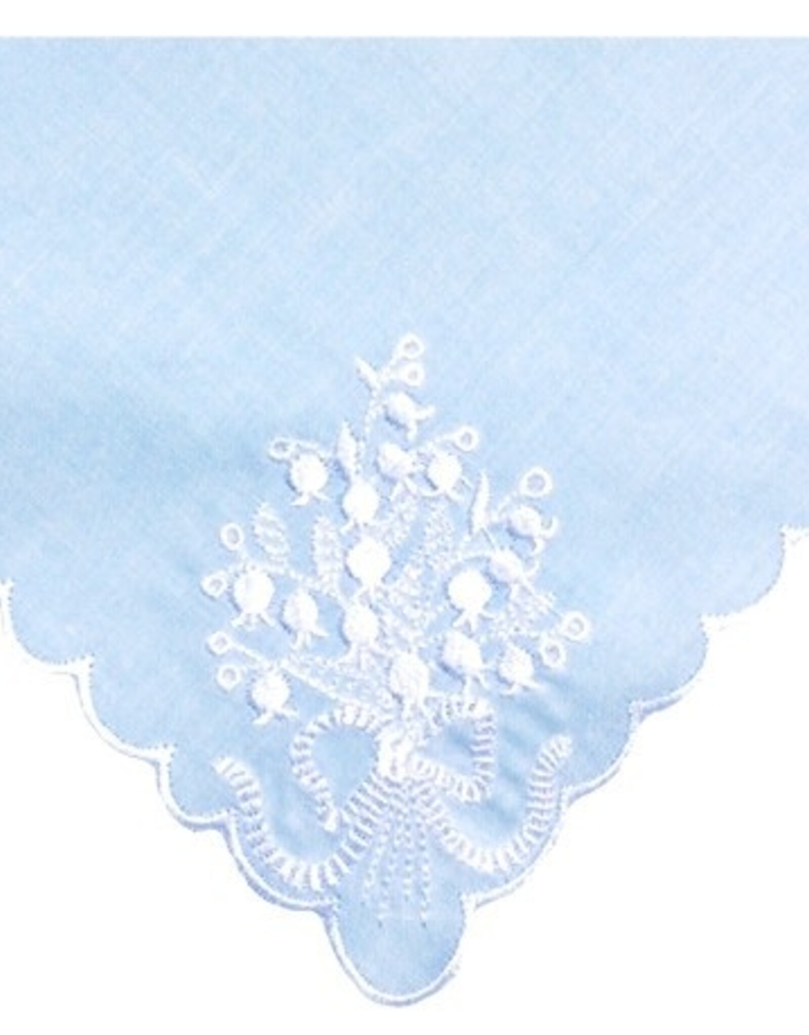 gerbrend Creations Hankie Lily Blue Scallop Edge