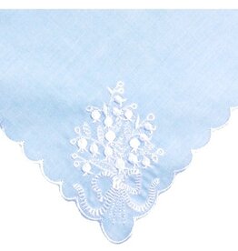 gerbrend Creations Hankie Lily Blue Scallop Edge