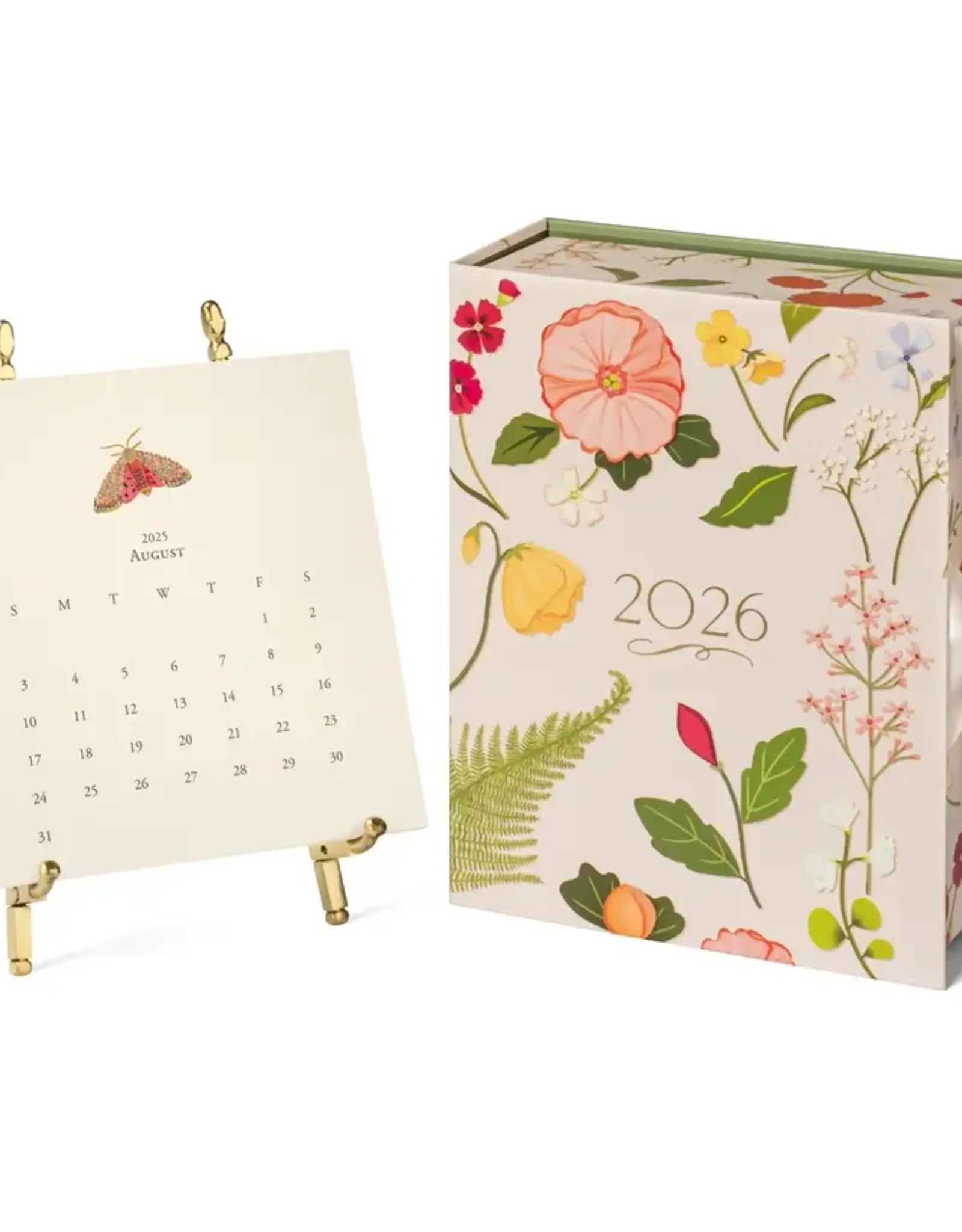 Karen Adams Designs 2026 Desk Calendar w/Gold Easel