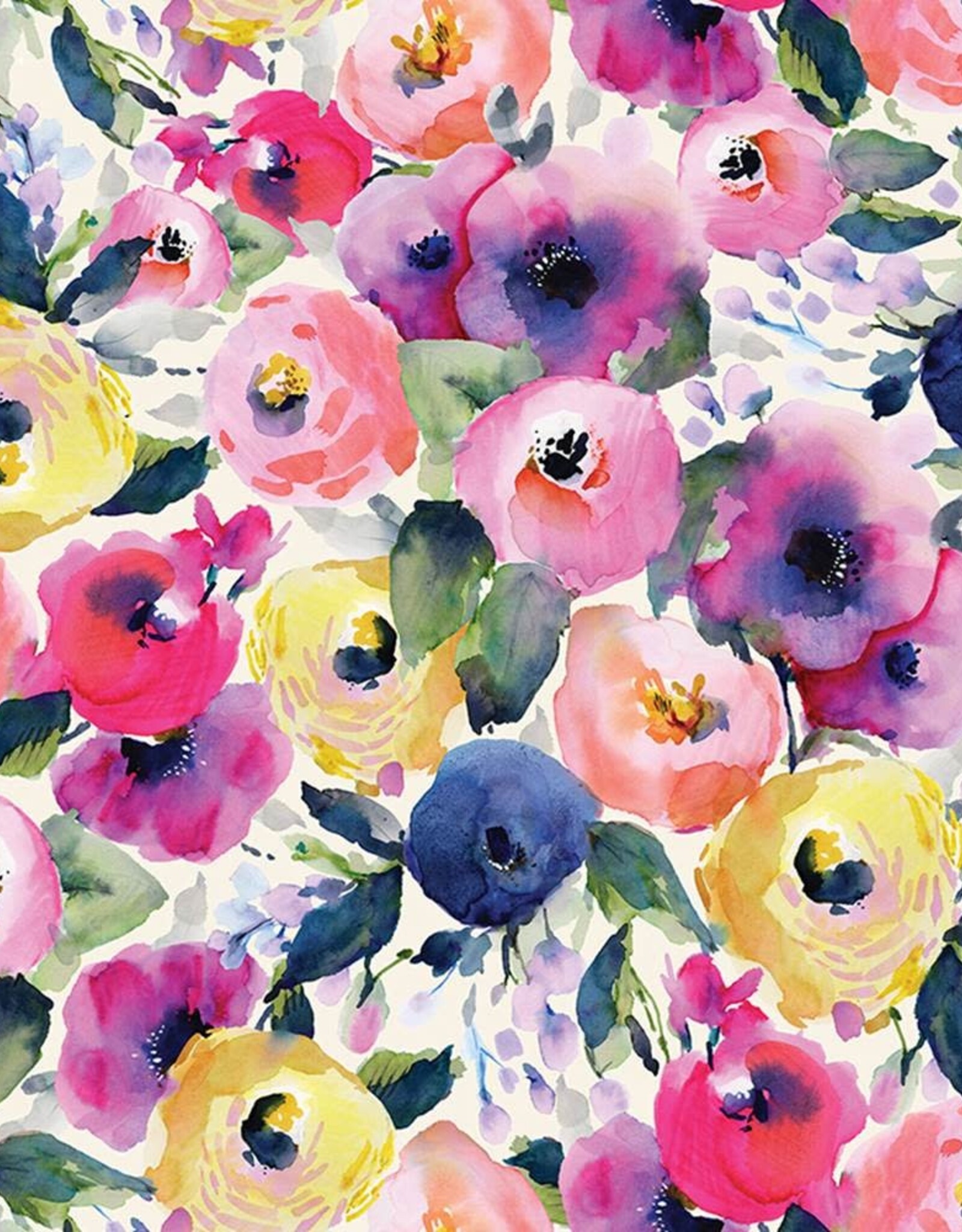 Gift Wrap Watercolor Flowers