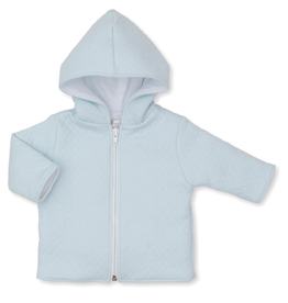 Kissy Kissy Jacquard Padded Zip Jacket Light Blue