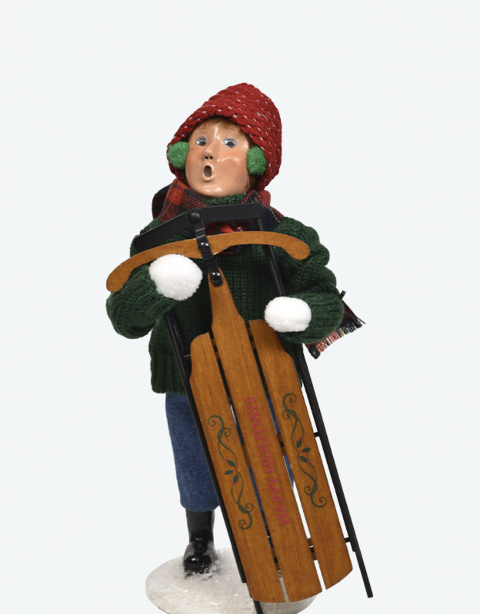 Byer's Choice Sledding Boy
