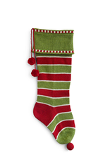 Melange Striped Smooth Cuff Stocking
