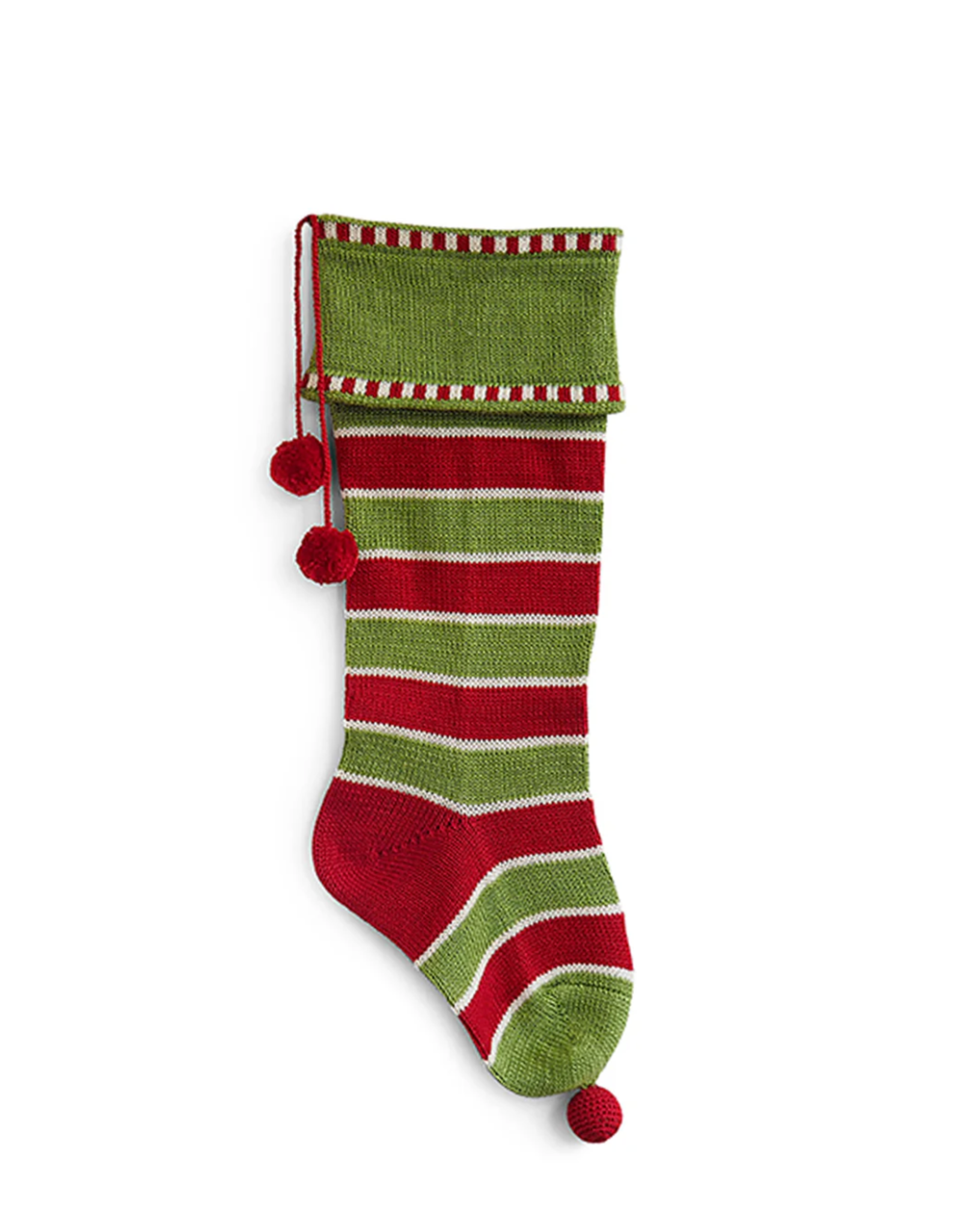 Melange Striped Smooth Cuff Stocking