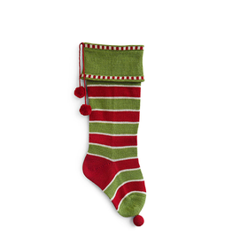 Melange Striped Smooth Cuff Stocking
