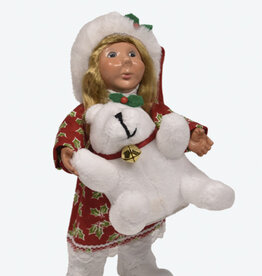 Byer's Choice Toddler w/Teddy Bear
