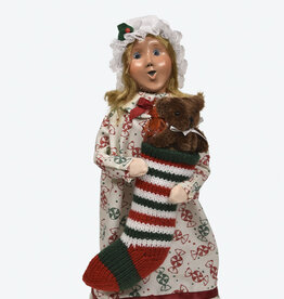 Byer's Choice Girl w/stocking