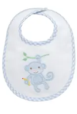 Three Marthas Basic Bib Blue Monkey