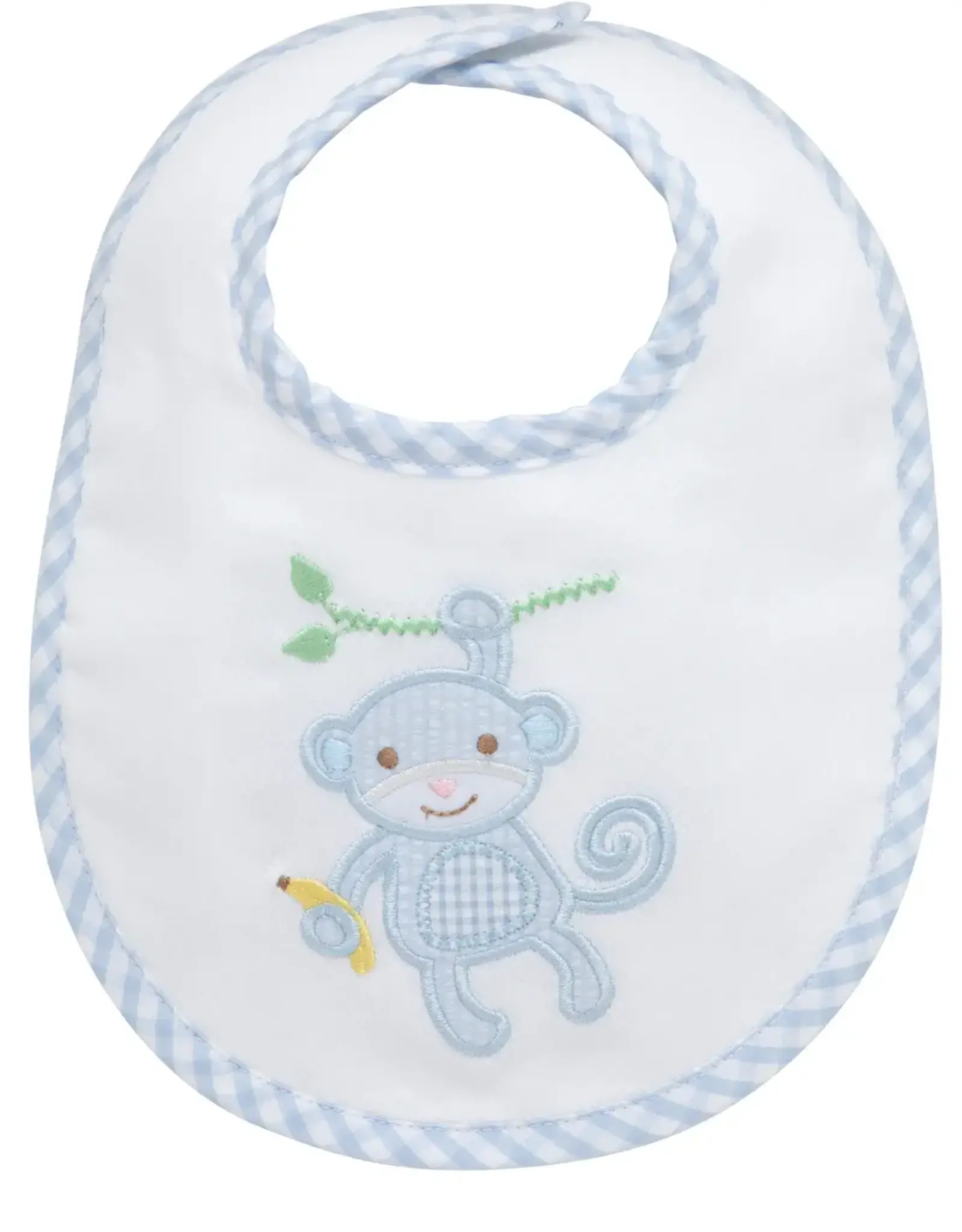 Three Marthas Basic Bib Blue Monkey