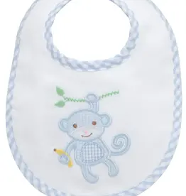 Three Marthas Basic Bib Blue Monkey