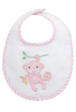 Three Marthas Basic Bib Pink Monkey
