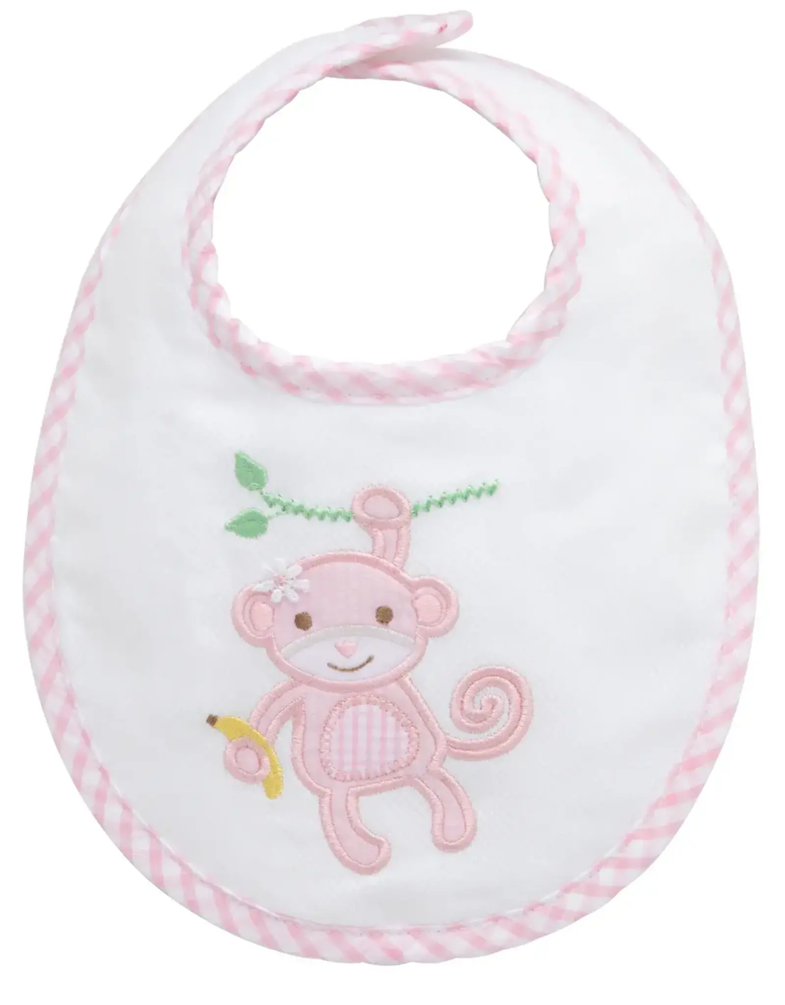 Three Marthas Basic Bib Pink Monkey