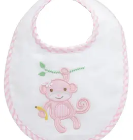 Three Marthas Basic Bib Pink Monkey