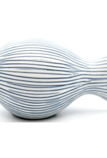 Art Floral Trading Mini Fish Porcelain Thin Blue Stripe