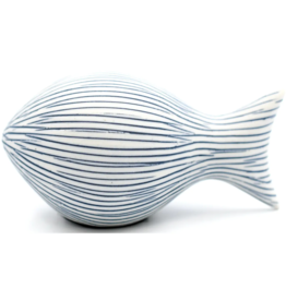 Art Floral Trading Mini Fish Porcelain Thin Blue Stripe