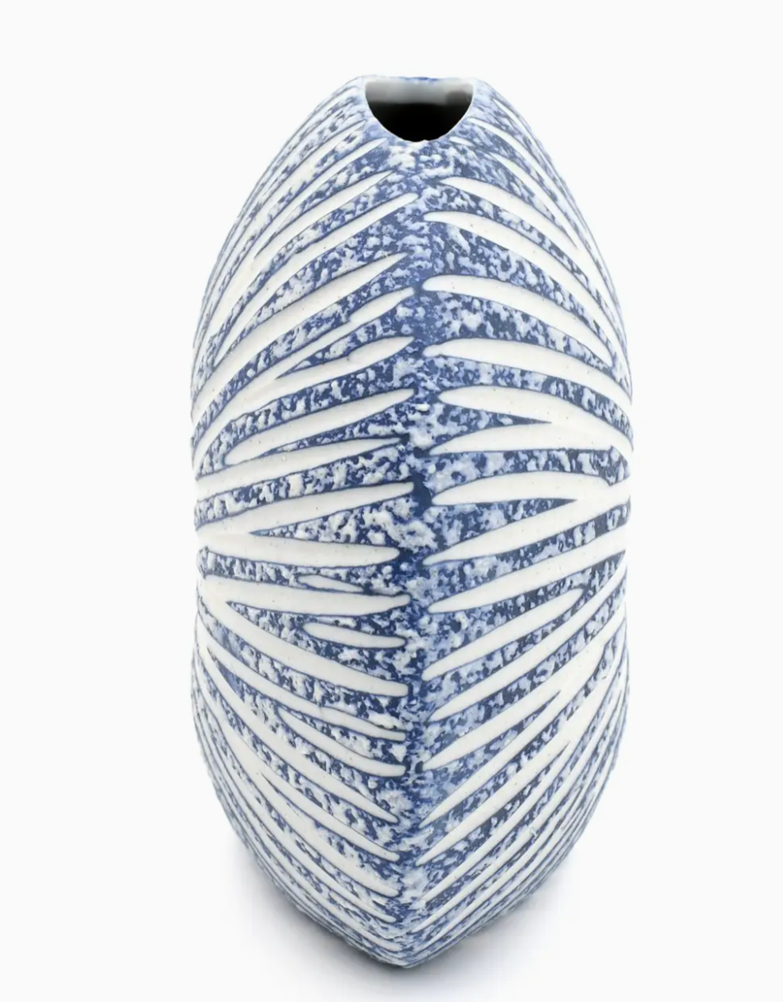 Art Floral Trading Blue Diva Round Mini Porcelain Bud Vase