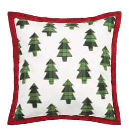 Plaid Trees Pillow