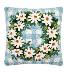 Daisy Wreath Pillow 16x16"