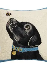 Pillow Black Lab Bee 16"