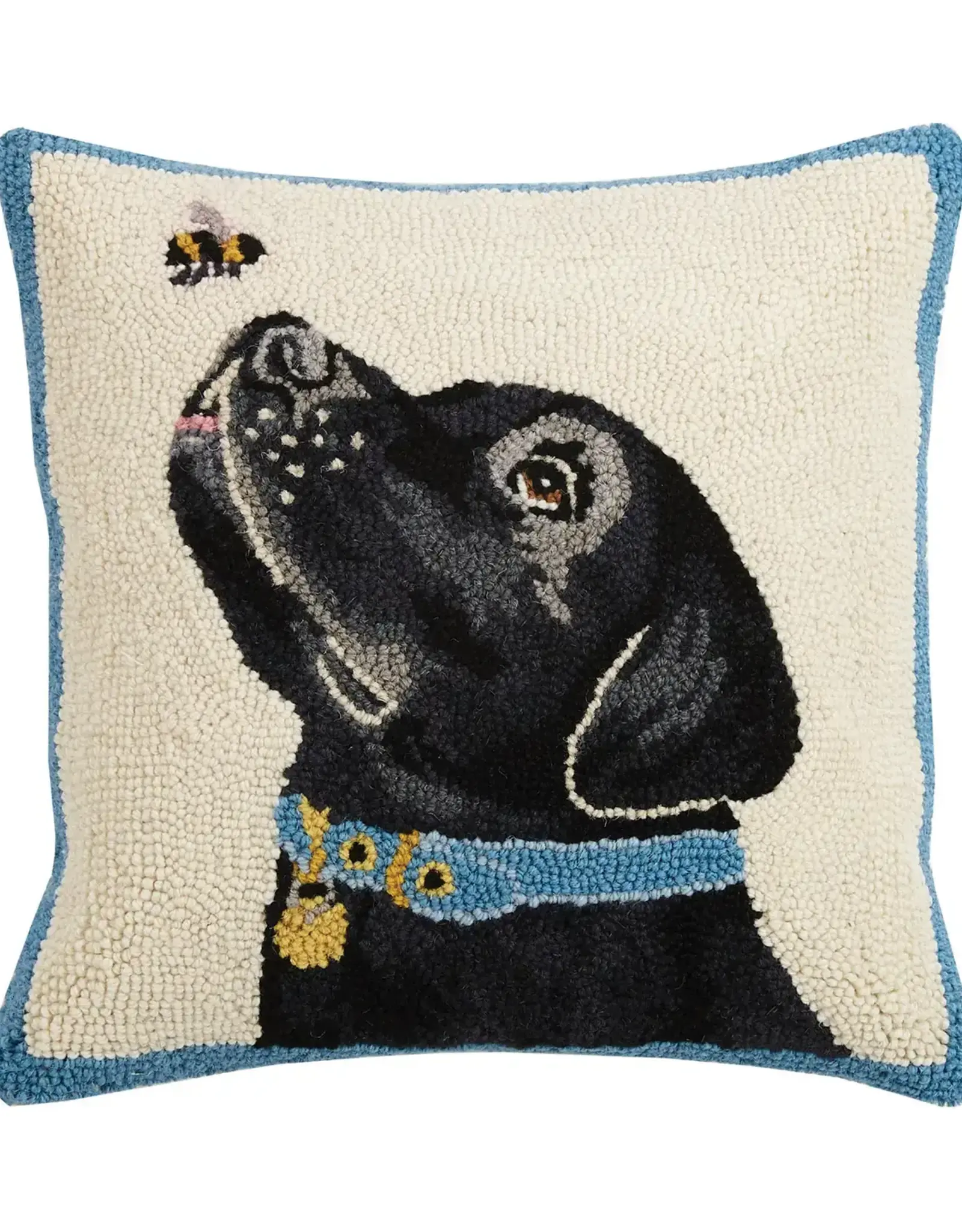 Pillow Black Lab Bee 16"